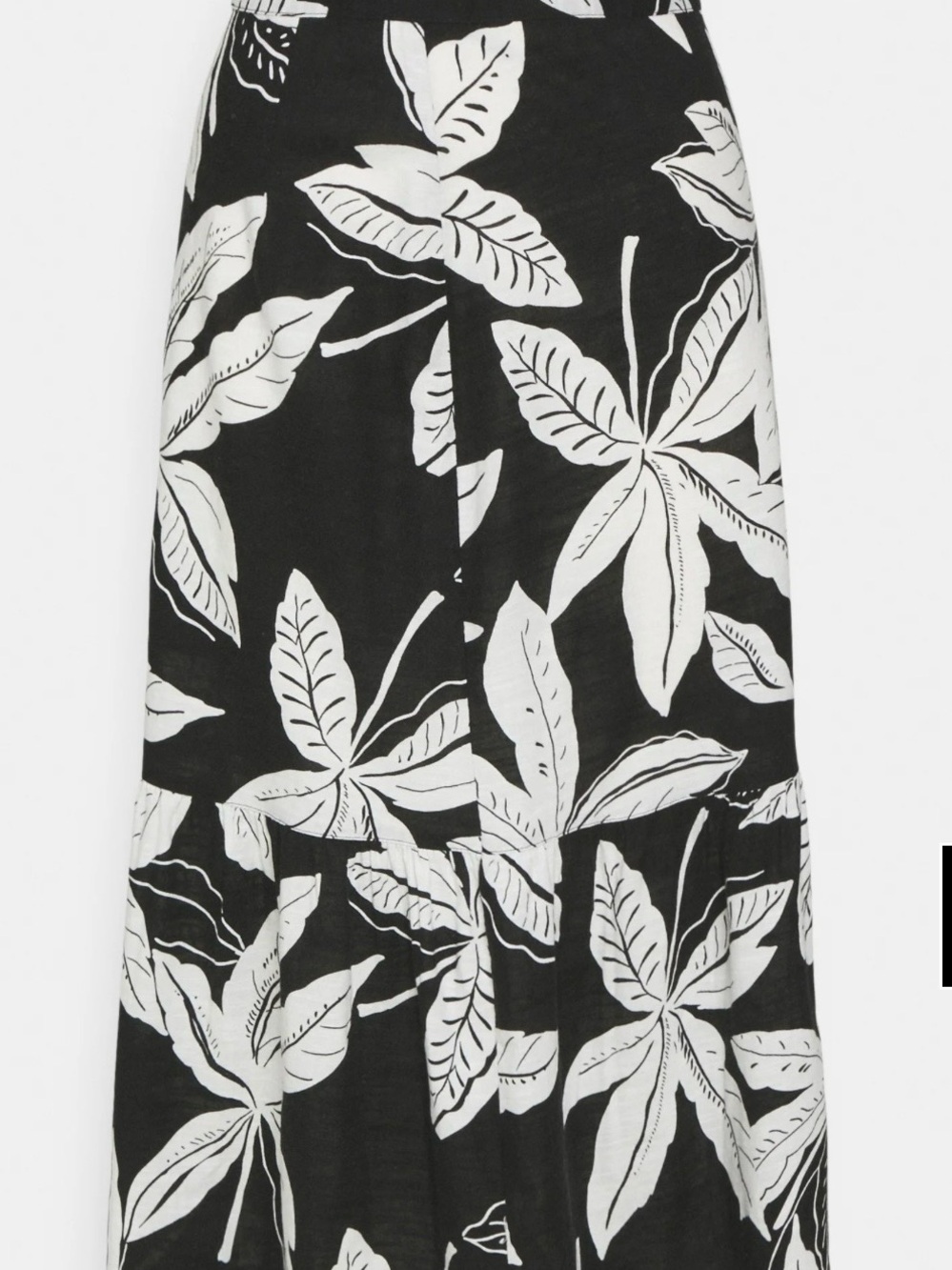 Marks & Spencer Black and White Tropical Print Midi Skirt
